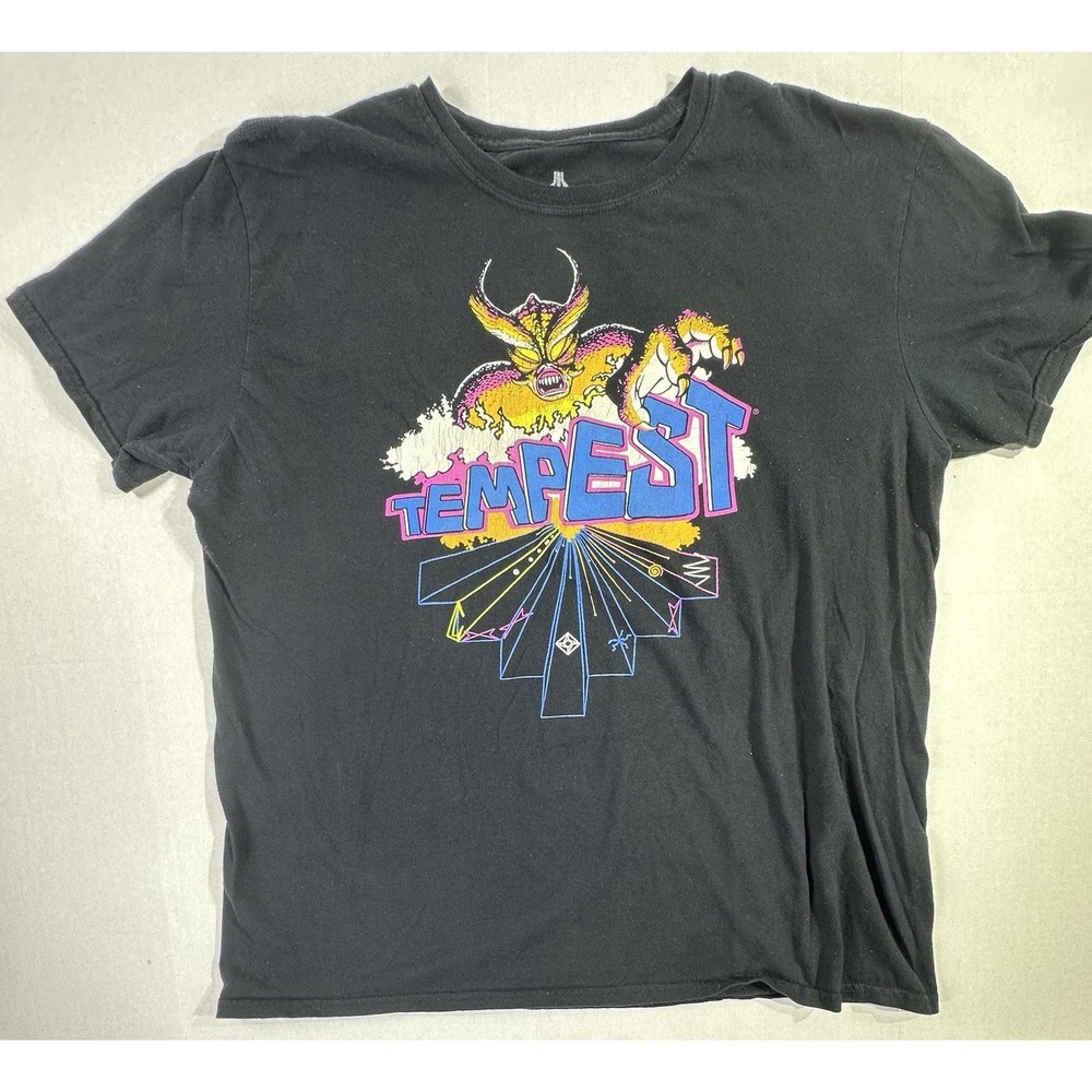 Atari Tempest T-Shirt XL Black 2018 Retro Arcade Game Graphic 23x28